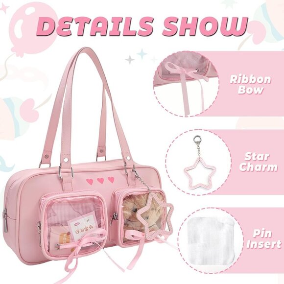 Kawaii Ita Bag PU Leather Underarm Bag for Women Girls Anime Cosplay - Picture 4 of 6